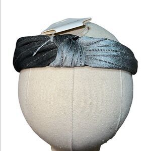 Lulla Collection by Bindaya Gray w/ Silver Glitter Knotted Headband One Size New